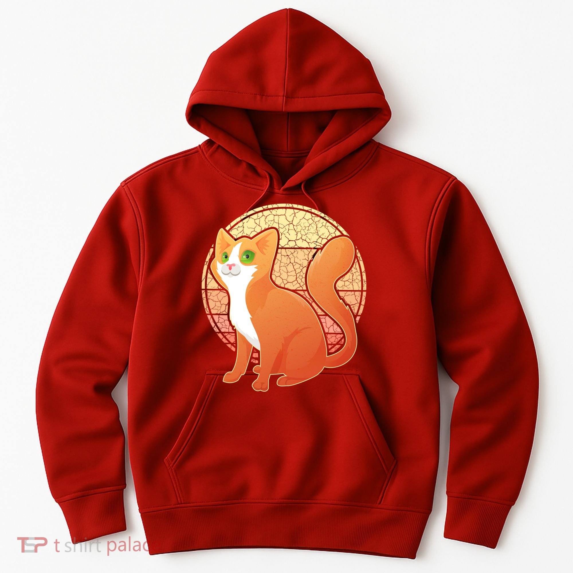 Retro Orange Cat Hoodie