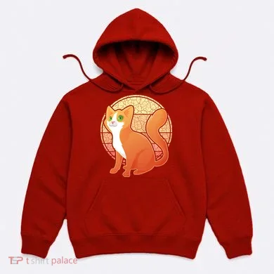 Retro Orange Cat Hoodie