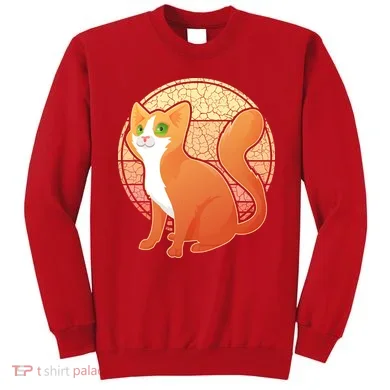 Retro Orange Cat Sweatshirt