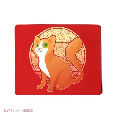 Retro Orange Cat Mousepad
