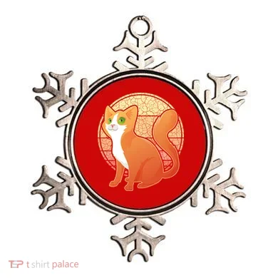 Retro Orange Cat Ornament