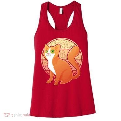 Retro Orange Cat Women's Tank Top