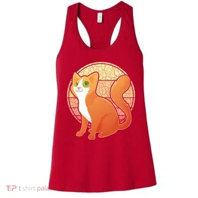 Retro Orange Cat Women's Tank Top