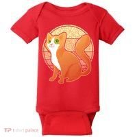 Retro Orange Cat Baby Bodysuit thumb 0