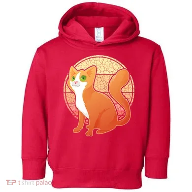 Retro Orange Cat Toddler Hoodie