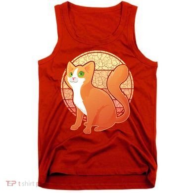 Retro Orange Cat Tank Top