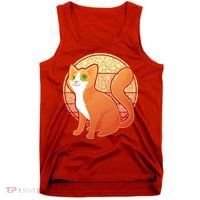 Retro Orange Cat Tank Top thumb 0