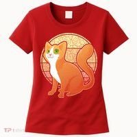 Retro Orange Cat Women's T-Shirt thumb 0