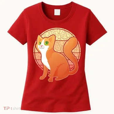 Retro Orange Cat Women's T-Shirt