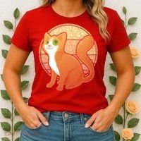 Retro Orange Cat Women's T-Shirt thumb 2