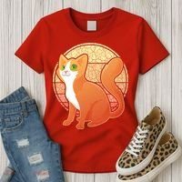 Retro Orange Cat Women's T-Shirt thumb 3