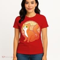 Retro Orange Cat Women's T-Shirt thumb 4