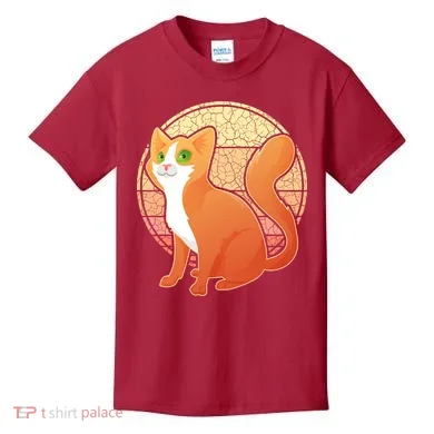 Retro Orange Cat Kids T-Shirt