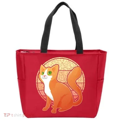Retro Orange Cat Tote Bag