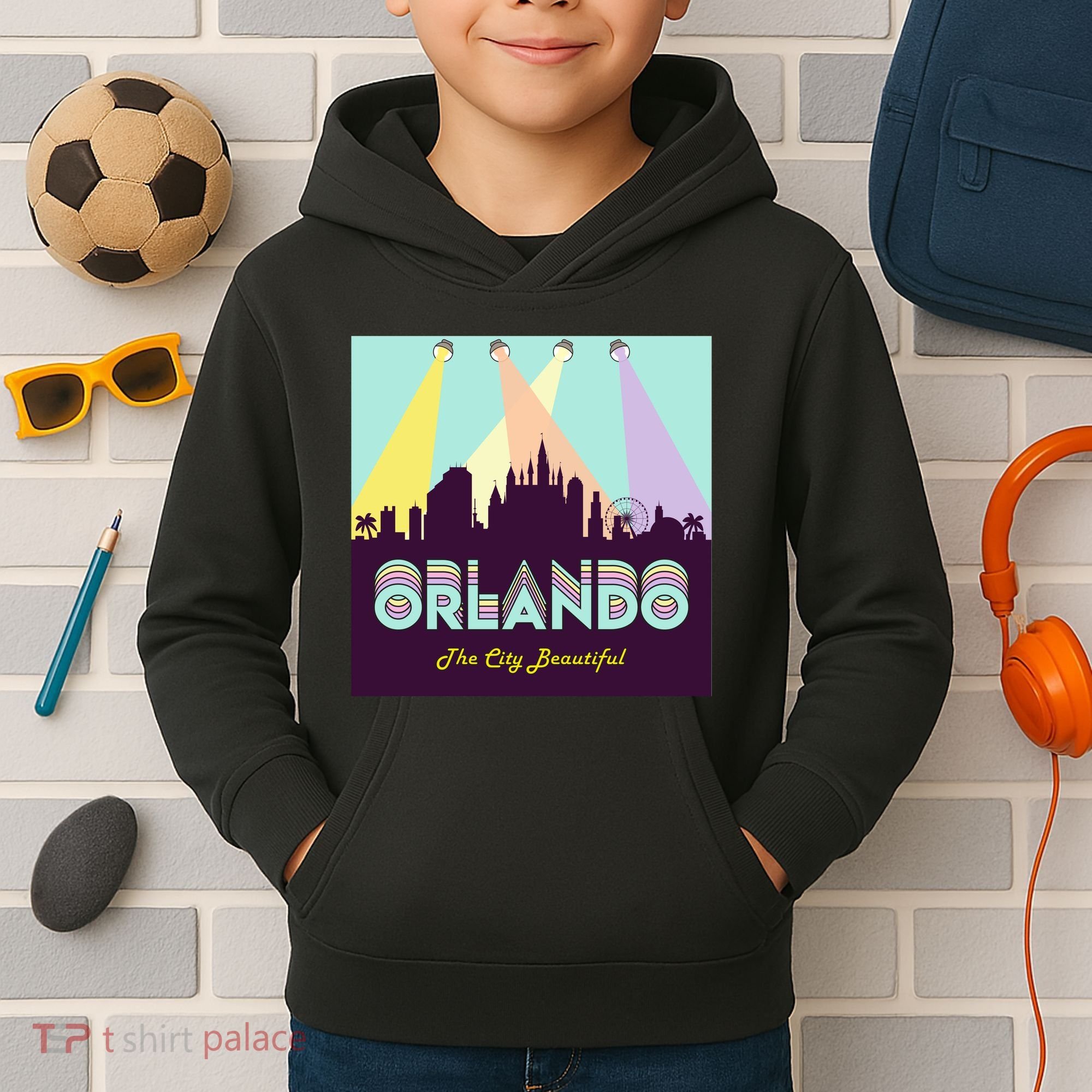 Retro Orlando Florida Kids Hoodie