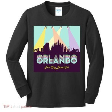 Retro Orlando Florida Kids Long Sleeve Shirt