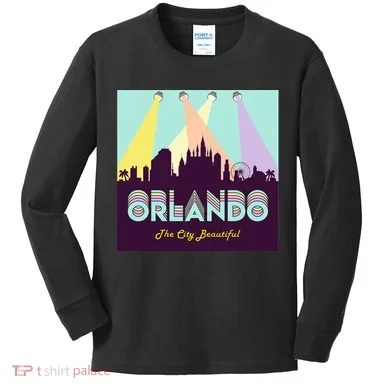 Retro Orlando Florida Kids Long Sleeve Shirt