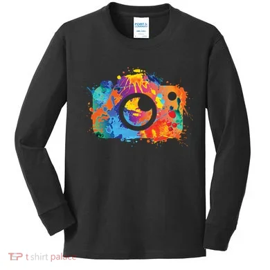 Retro Paint Camera Kids Long Sleeve Shirt