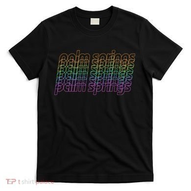 Retro Palm Springs Retro Multicolor T-Shirt