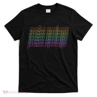 Retro Palm Springs Retro Multicolor T-Shirt