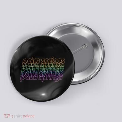 Retro Palm Springs Retro Multicolor Button