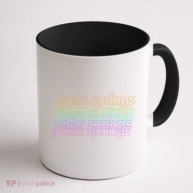 Retro Palm Springs Retro Multicolor Coffee Mug back