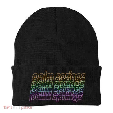 Retro Palm Springs Retro Multicolor Beanie