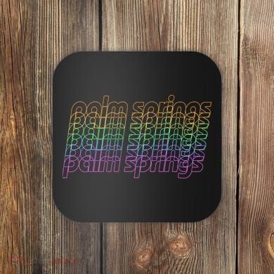Retro Palm Springs Retro Multicolor Coaster