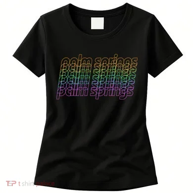 Retro Palm Springs Retro Multicolor Women's T-Shirt