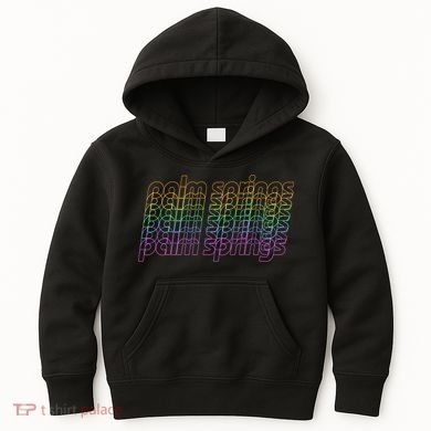 Retro Palm Springs Retro Multicolor Kids Hoodie