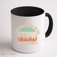 Retro Papa The Man Myth Legend Coffee Mug thumb 1