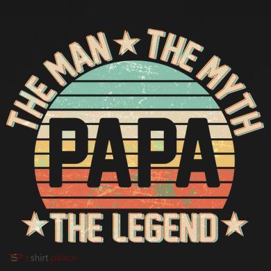 Retro Papa The Man Myth Legend Sustainable Knit Beanie