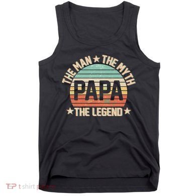Retro Papa The Man Myth Legend Tank Top