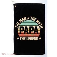 Retro Papa The Man Myth Legend Golf Towel thumb 0