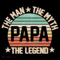 Retro Papa The Man Myth Legend Tote Bag thumb 4