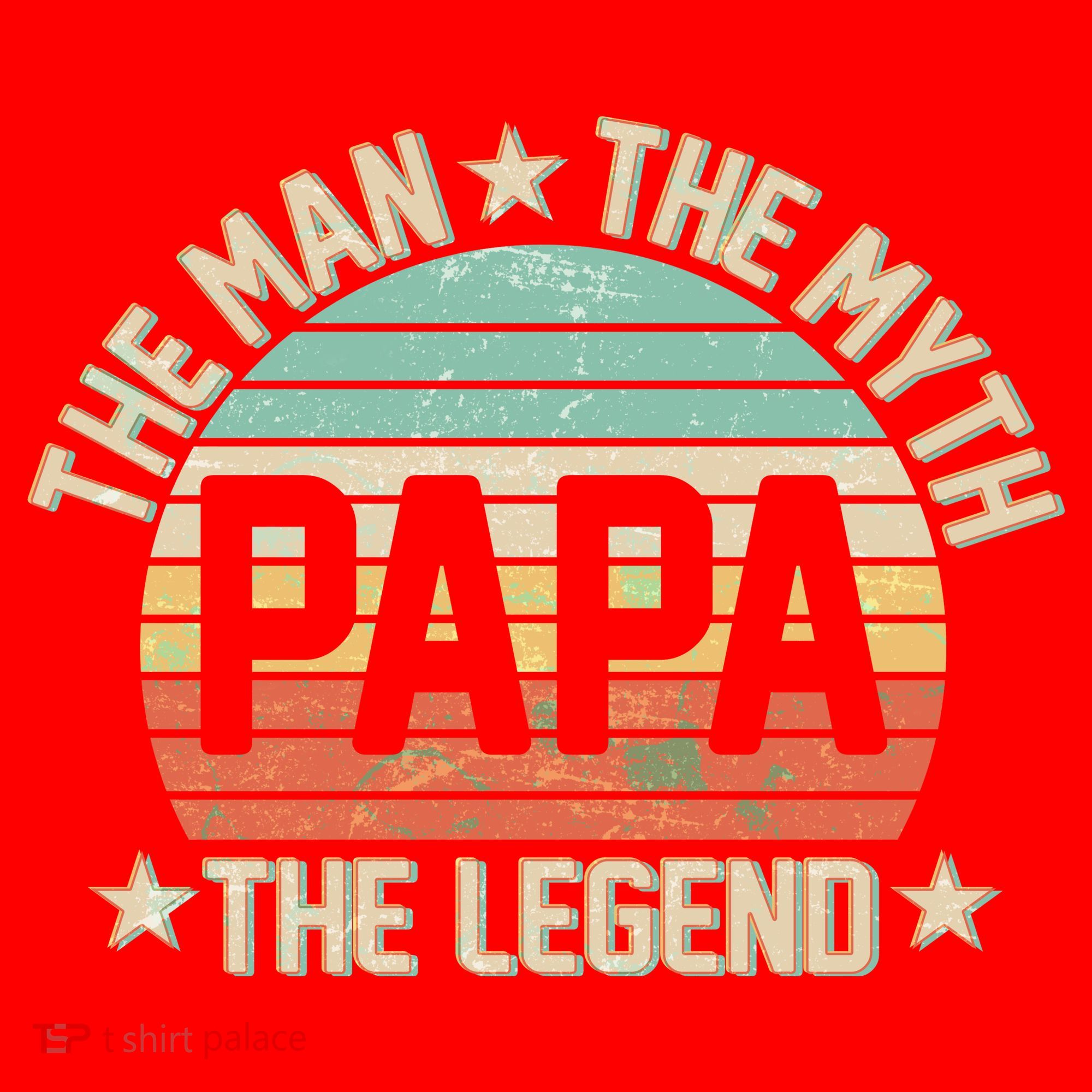 Retro Papa The Man Myth Legend Santa Hat