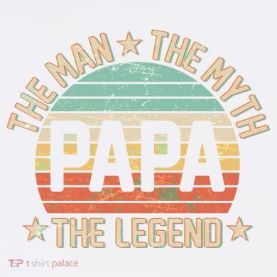 Retro Papa The Man Myth Legend Garment-Dyed Sweatshirt