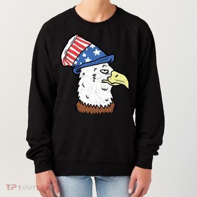 Retro Patriotic Bald Eagle  Women's Sweatshirt