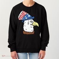 Retro Patriotic Bald Eagle  Women's Sweatshirt thumb 0