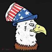 Retro Patriotic Bald Eagle  Doggie Tank thumb 4