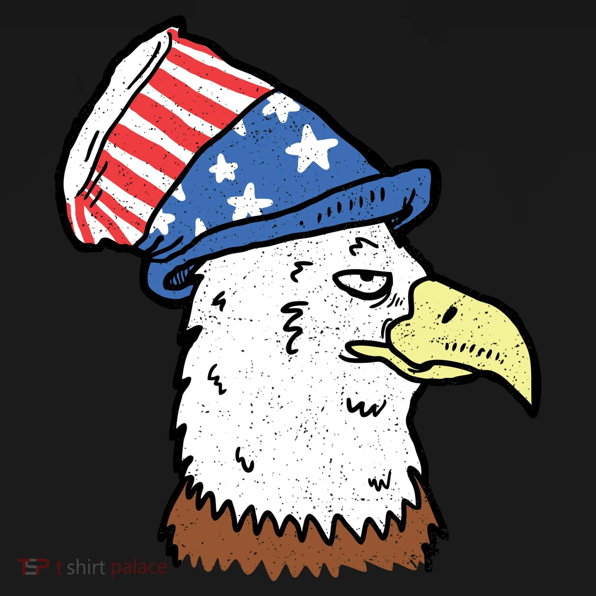 Retro Patriotic Bald Eagle  Doggie Tank