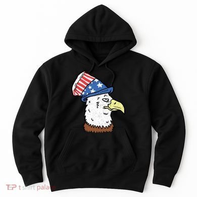 Retro Patriotic Bald Eagle  Hoodie