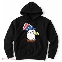 Retro Patriotic Bald Eagle  Hoodie thumb 0
