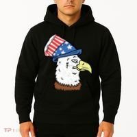 Retro Patriotic Bald Eagle  Hoodie thumb 2