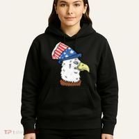 Retro Patriotic Bald Eagle  Hoodie thumb 5