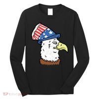 Retro Patriotic Bald Eagle  Long Sleeve Shirt thumb 0