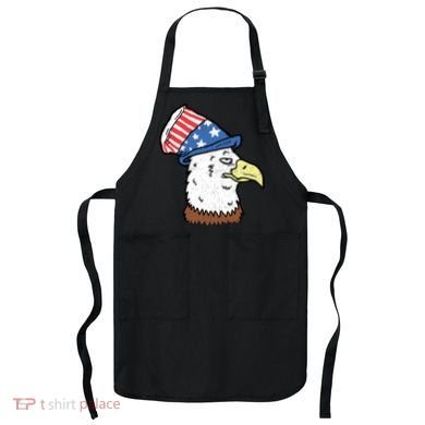 Retro Patriotic Bald Eagle  Apron