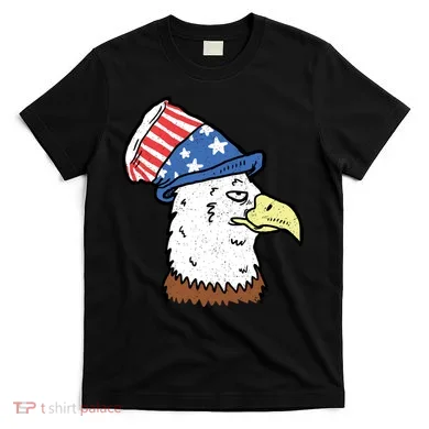 Retro Patriotic Bald Eagle  T-Shirt