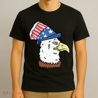 Retro Patriotic Bald Eagle  T-Shirt thumb 3