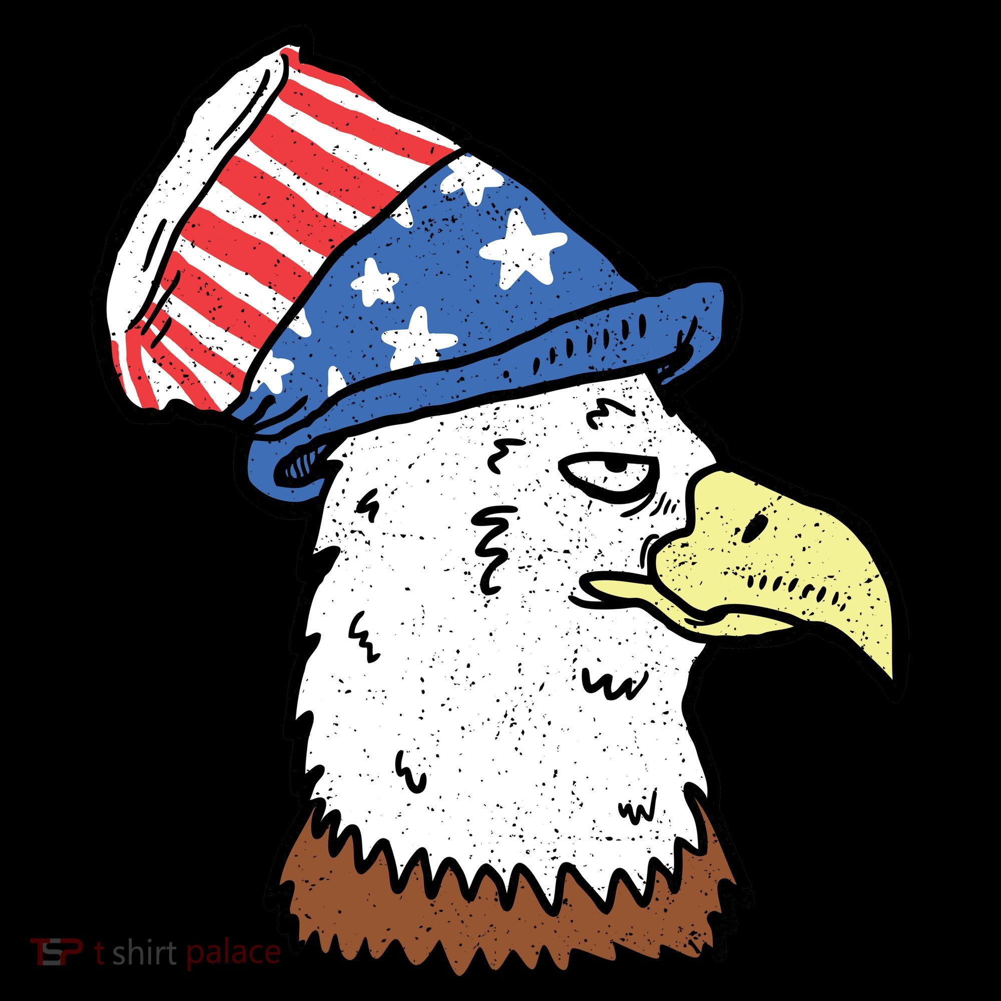 Retro Patriotic Bald Eagle  T-Shirt